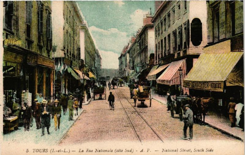 CPA TOURS - La Rue Nationale (coté Sud) (298325)