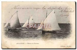 Postcard Old Boat Sailboat Arcachon Pleasure boats