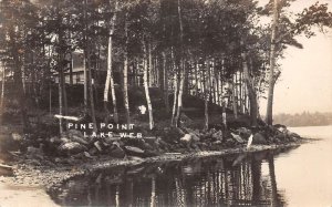 Pine Point Lake Web Shoreline and Cottage Real Photo Vintage Postcard AA66084