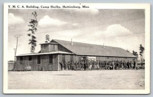 RPPC WW1  1918  US Army  YMCA Building Camp Shelby  Hattiesburg MS   Postcard