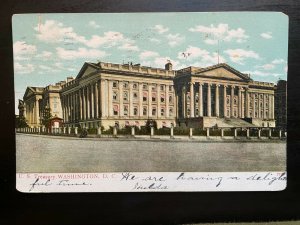 Vintage Postcard 1906 U.S. Treasury Building Washington District of Columbbia