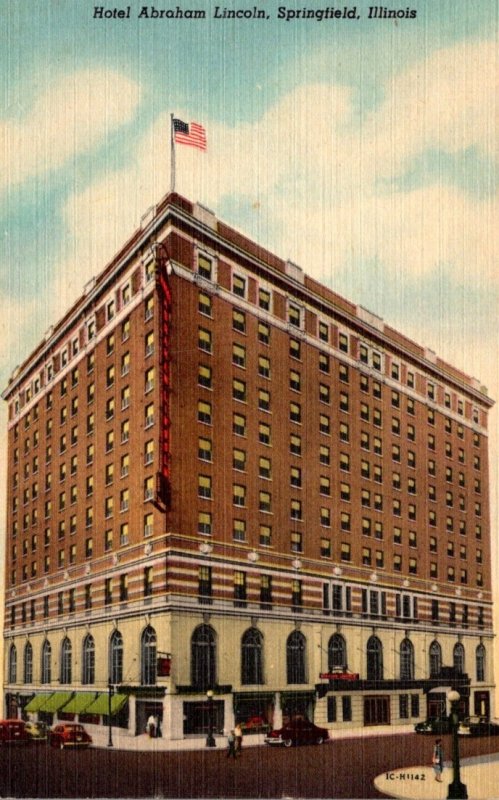 Illinois Springfield Hotel Abraham Lincoln 1958 Curteich