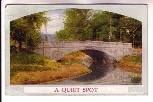 Nice Curved Border, Bridge, A Quiet Spot, Used 1910 Nova Scotia