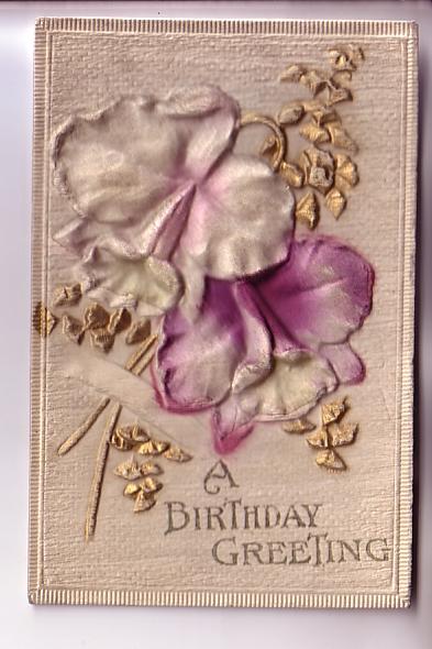 Layered, Deeply Embossed, Silk Flowers, Birthday, BB London, Series B386, Pri...