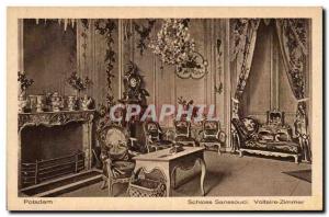 Old Postcard Schloss Sanssouci Potsdam Volaire Zimmer