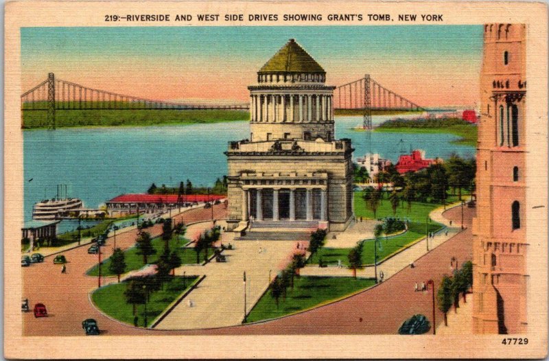 New York City Riverside and West Side Drives Showing Grant's Tomb 1943