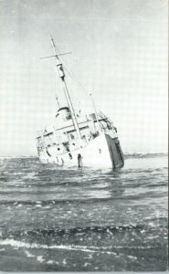1940s U.S. Army Transport Ship Arrow Grounded at Long Beach Washington Postcard