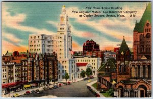 VINTAGE POSTCARD BIRD'S EYE VIEW OF BOYLSTON STREET BOSTON MASSACHUSETTS