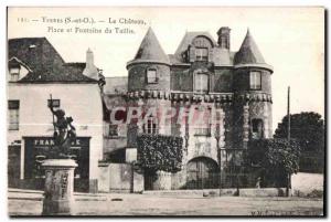 Old Postcard The Place Yerres Chateau Fontaine and Coppice