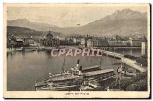 Switzerland Old Postcard Luzern mit Pilatus