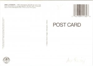 Arie Luyendyk 1990 Indianapolis 500 Winner Postcard
