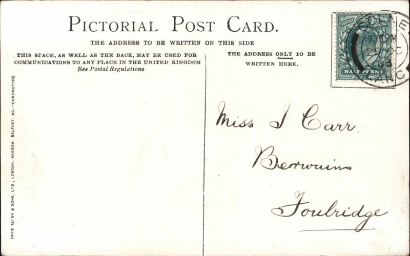 INTERRUPTED WEDDING Marriage Bridge A/s MORROW Antique Postcard