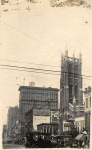 Dayton Ohio 1920s RPPC Real Photo Postcard Street Scene Lyceum Theatre