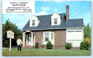 HYATTSVILLE ~ James C. Conway MARYLAND SALES & APPRAISAL Advertising Postcard