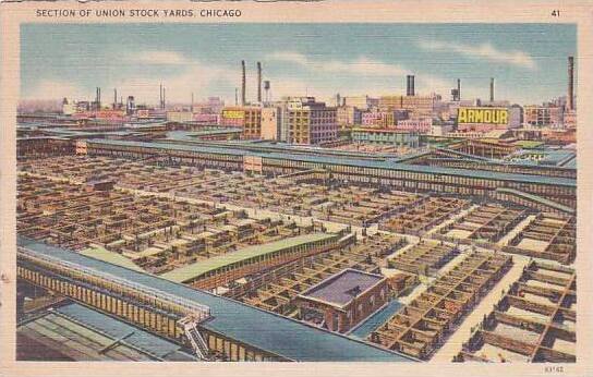 Illinois Chicago Section Union Stock Yards 1938