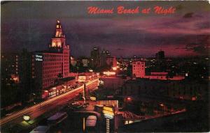 Collins Avenue 1950s Night Neon Roney Plaza Hotel Miami Beach Florida 4139