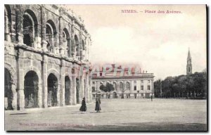 Postcard Old Nimes Place des Arenes