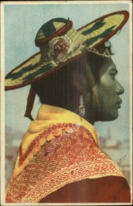 Native Ethnic Woman Tipo Huichol Jalisco Mexico 1945 Passed by Naval Censor PC