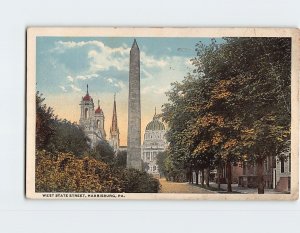Postcard West State Street Harrisburg Pennsylvania USA