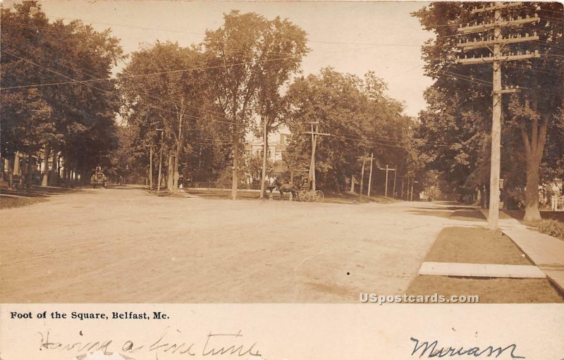 Foot of the Square in Belfast, Maine