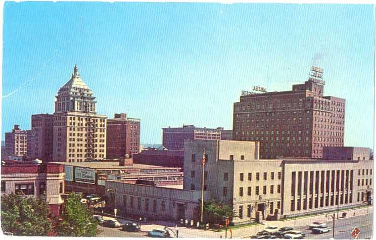 View of Downtown Peoria Illinois IL