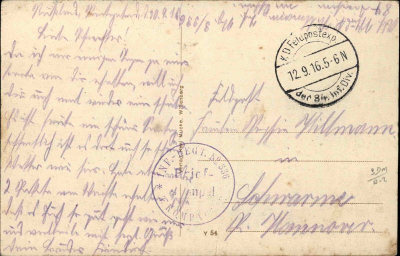 WWI PARZIAKI RUSSIA German Soldiers at Log Cabin Antique Postcard