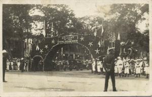 mauritius, PORT LOUIS, Welcome to Duke & Duchess of York (1927) RPPC Royal Tour