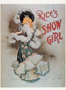 EE Rice's Show Girl American Theatre Poster Postcard