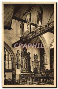Old Postcard Finistere Lampaul Great Beam The crucifix sculpted between the s...