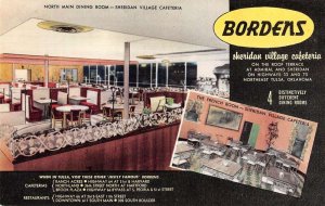 Tulsa Oklahoma Bordens Sheridan Village Cafeteria Vintage Postcard AA37449