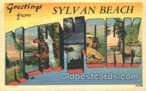 Sylvan Beach, New York, USA Large Letter Town 1946 postal used 1946