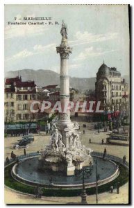 Postcard Old Marseille Fontaine Cantini