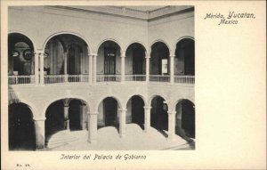 Merida Yucatan Interior del Palacio de Gobierno c1910 Vintage Postcard