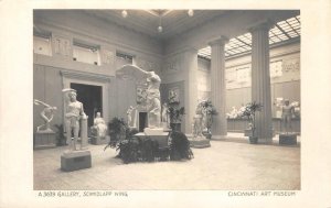 RPPC Gallery Schmidlapp Wing CINCINNATI ART MUSEUM Statues Vintage Postcard