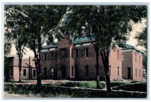 1913 High School Building Campus Traer Iowa IA Posted Antique Postcard