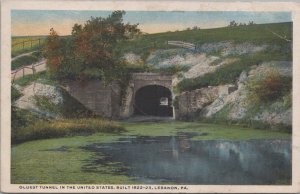 Postcard Oldest Tunnel in United States Lebanon PA