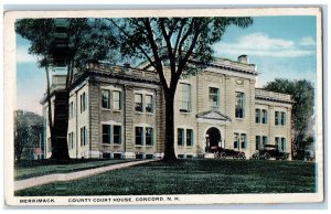 1920 Merrimack County Court House Concord New Hampshire NH Antique Postcard 