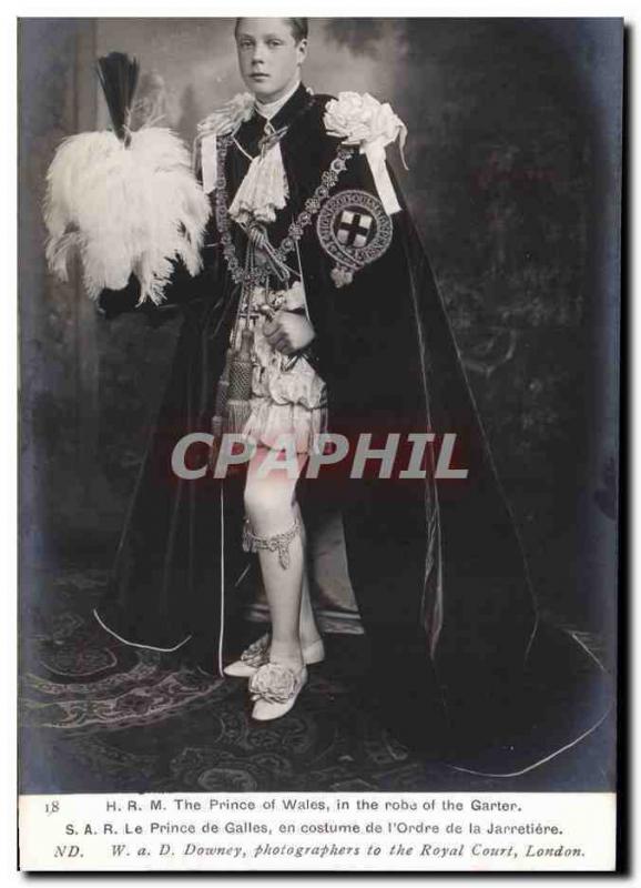  Vintage Postcard HRM The Prince of Wales in the dress of the Garter