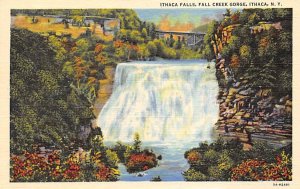 Ithaca Falls Falls Creek Gorge - Watkins Glen, New York NY
