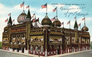 Vintage Postcard Mitchell Corn Palace South Dakota Pub. Dakota News Agency