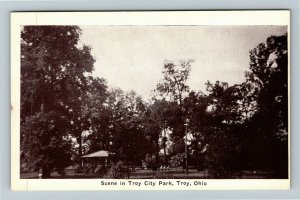 Troy OH- Ohio, Scene in Troy City Park, Chrome Postcard 
