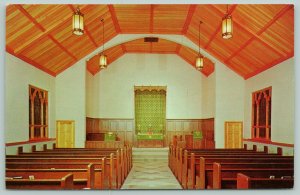 Troy Missouri~Zion United Church of Christ~Interior~Altar with Candles~1950s