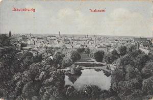 Braunschweig Germany Birds Eye View Antique Postcard J80681