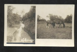 RPPC KANSAS SOLOMON RIVER TO KIRWIN 1910 DPO CANCEL REAL PHOTO POSTCARD