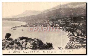 Old Postcard Menton view from the Border