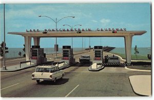 Lake Pontchartrain Causeway Toll Bridge, New Orleans- Vintage Signage, Cars