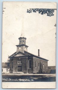 Swanton Vermont VT Postcard RPPC Photo Congregational Church c1910s Antique