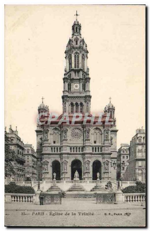 Paris Postcard Ancient Church of the Trinity