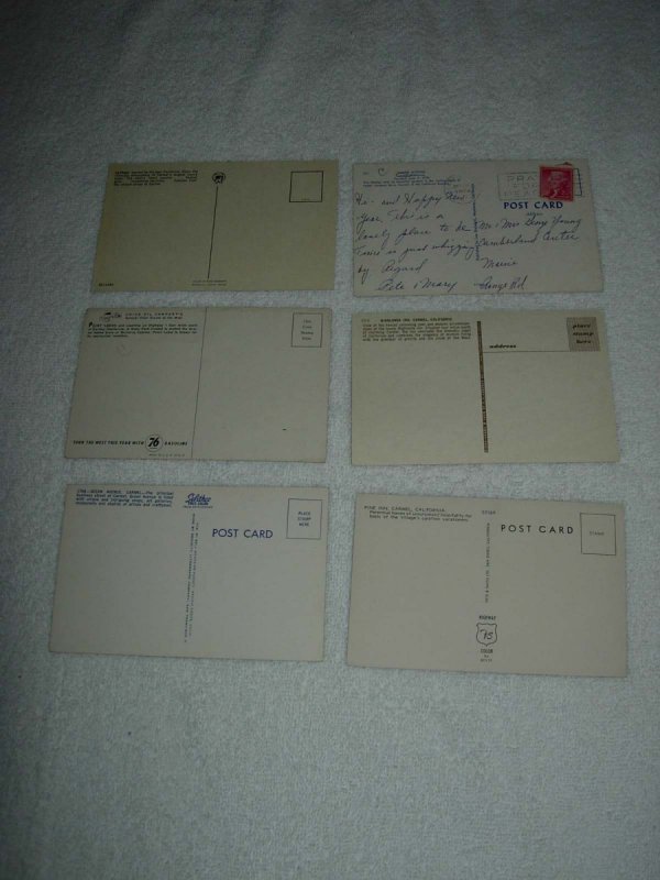 Carmel CA - Lot Of 6 Great Vintage Postcards - x0569