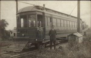 MIDLAND 404 Trolley Car & Workers w/ Details & Syracuse NY Written on Back